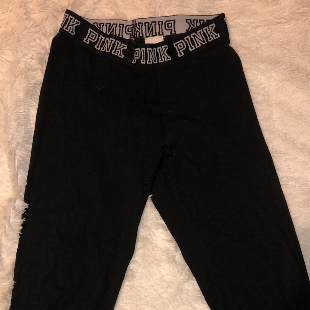 vs pink black leggings